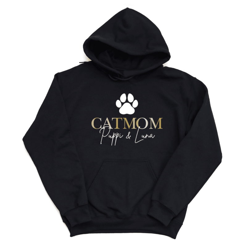 Hoodies & Sweatshirts, Mama Papa Pulli, Kapuzen-Pullover, Mutter, Geschenk-Idee, Personalisiert mit Name, Haustier, Katzen-Mama, Katzen-Papa, Katzen-Geschenke, Hunde, Kätzchen, Haustiere, Cat, Weihnachts-Geschenk, Muttertag Vatertag, Familie, Sweater, Hoodie, Kapuzenpulli, Erinnerung, Andenken