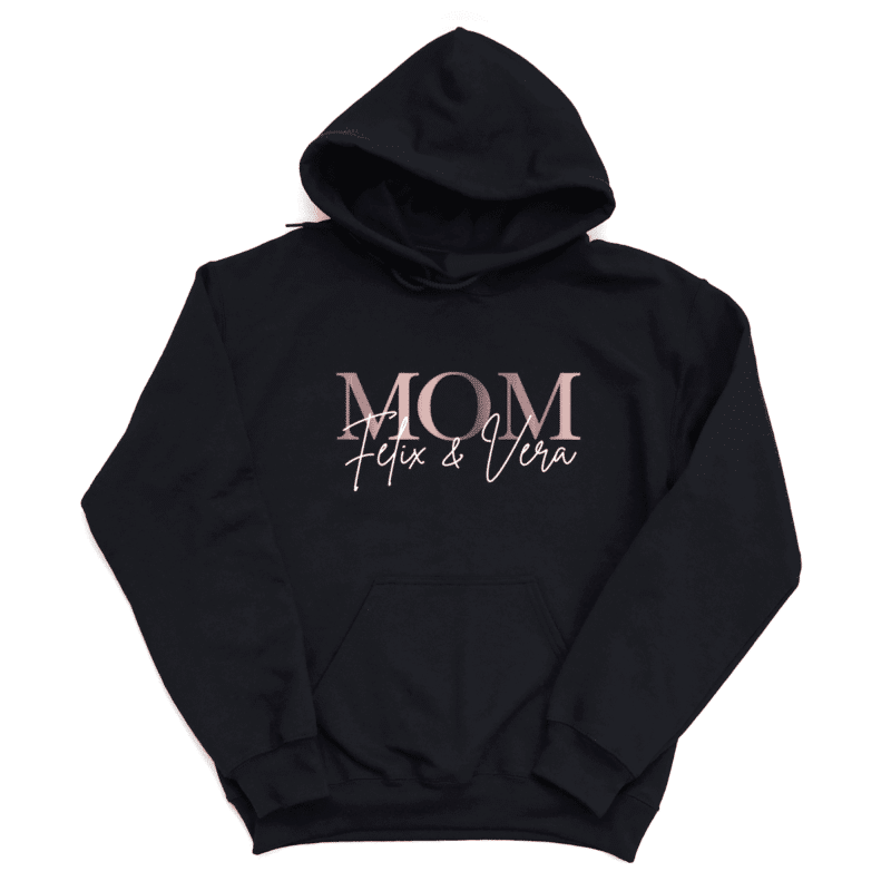 Hoodies & Sweatshirts, Mama Papa Pulli, Kapuzen-Pullover, Mutter, Geschenk-Idee, Personalisiert mit Name, Kind Mini, Est Jahreszahl, Weihnachts-Geschenk, Muttertag Vatertag, Familie, Sweater, Hoodie, Kapuzenpulli
