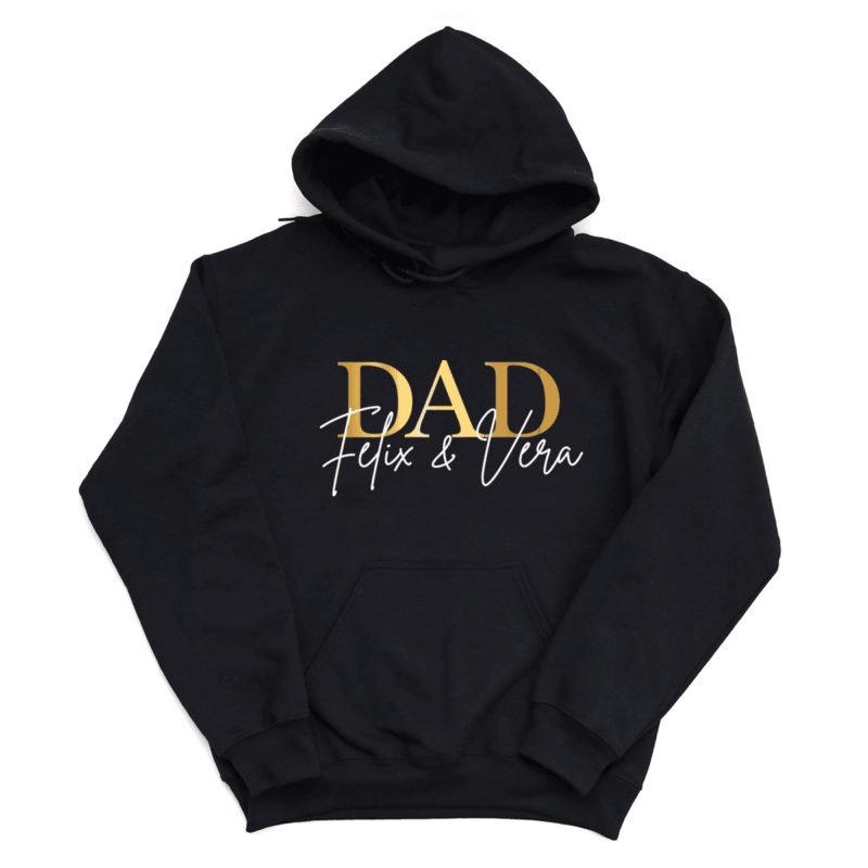 Hoodies & Sweatshirts, Mama Papa Pulli, Kapuzen-Pullover, werdender Vater, Geschenk-Idee, Personalisiert mit Name, Kind Mini, Est Jahreszahl, Weihnachts-Geschenk, Muttertag Vatertag, Familie Opa