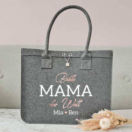 Tasche, Filz, Filztasche, geschenk oma enkelkinder, Einkaufskorb personalisiert, Einkaufskorb Oma, Einkaufskorb Mama, Muttertagsgeschenk, Geschenkideen Muttertag, Geschenkideen Mama, Ideen Mama Geburtstag, Einkaufskorb Muttertag, Muttertag personalisiert, Einkaufstasche personalisiert Oma, Einkaufstasche personalisiert Mama, Muttertagsgeschenk mit Kindernamen, Geschenk für Mama mit Namen, Geschenk für Mama mit Kindernamen, Oma Geschenk, Geschenksideen für Oma