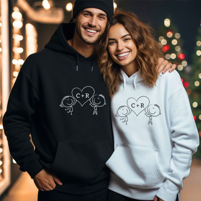 Hoodies & Sweatshirts, Pulli, Kapuzen-Pullover, Geschenk-Idee, Personalisiert mit Name, Est Jahreszahl, Weihnachts-Geschenk, Sweater, Hoodie, Kapuzenpulli, Jahrestag, Hochzeitstag, Hochzeit, Valentinstag, Pärchen, Paare, Geschenke für ihn, Geschenke für Sie, Mann, Frau, Herren, Damen, Kennenlernen, Freund, Freundin