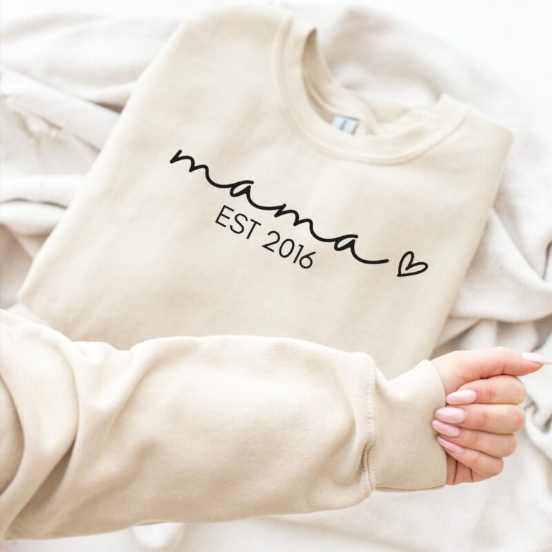 Hoodies & Sweatshirts, Mama Papa Pulli, Kapuzen-Pullover, Mutter, Geschenk-Idee, Personalisiert mit Name, Kind Mini, Est Jahreszahl, Weihnachts-Geschenk, Muttertag Vatertag, Familie, Sweater, Hoodie, Kapuzenpulli