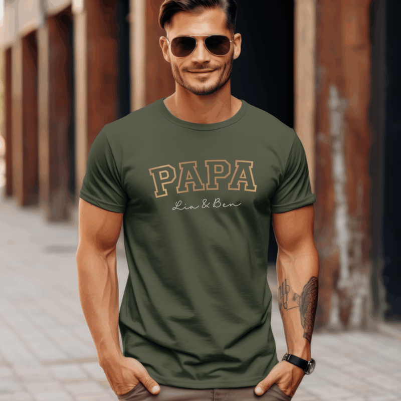 Papa Geburtstag, Papa Geschenk, Papa Geschenk personalisiert, Papa Geburtstag personalisiert, Papa T-Shirt, Papa T-Shirt mit Kindernamen, Papa T-Shirt mit Namen, Papa T-Shirt personalisiert, Papa Geburtstagsgeschenk, Papa T Shirt Geschenk, Papa T Shirt Tochter, Papa T Shirt Sohn, Papa T Shirt 4 XL, bester Papa, bald Papa, Geburt, werdende Väter