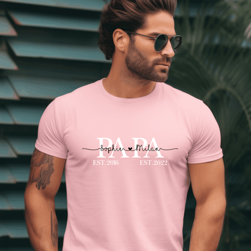 Papa Geburtstag, Papa Geschenk, Papa Geschenk personalisiert, Papa Geburtstag personalisiert, Papa T-Shirt, Papa T-Shirt mit Kindernamen, Papa T-Shirt mit Namen, Papa T-Shirt personalisiert, Papa Geburtstagsgeschenk, Papa T Shirt Geschenk, Papa T Shirt Tochter, Papa T Shirt Sohn, Papa T Shirt 4 XL, bester Papa, bald Papa, Geburt, werdende Väter