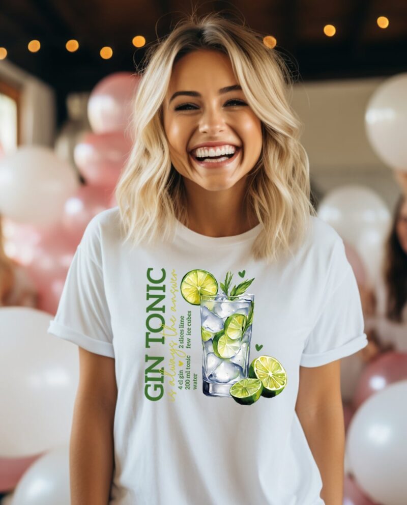 Gin Tonic, Geschenk-Idee, Sie, Schwester, beste Freundin, T-Shirt, Hoodie, Sweater, JGA personalisiert, Party Outfit, Urlaub, Junggesellenabschied, Junggesellinnenabschied, Alkohol, Cocktail, Lustig, Bügelbild, Mallorca, Name, Statement, Team, Braut, Bride, Polterabend, Limoncello, Wildberry, Fasching, Gruppe Karneval, lustig, Kostüm Erwachsene, Damen Herrn, Fasnacht, Halloween