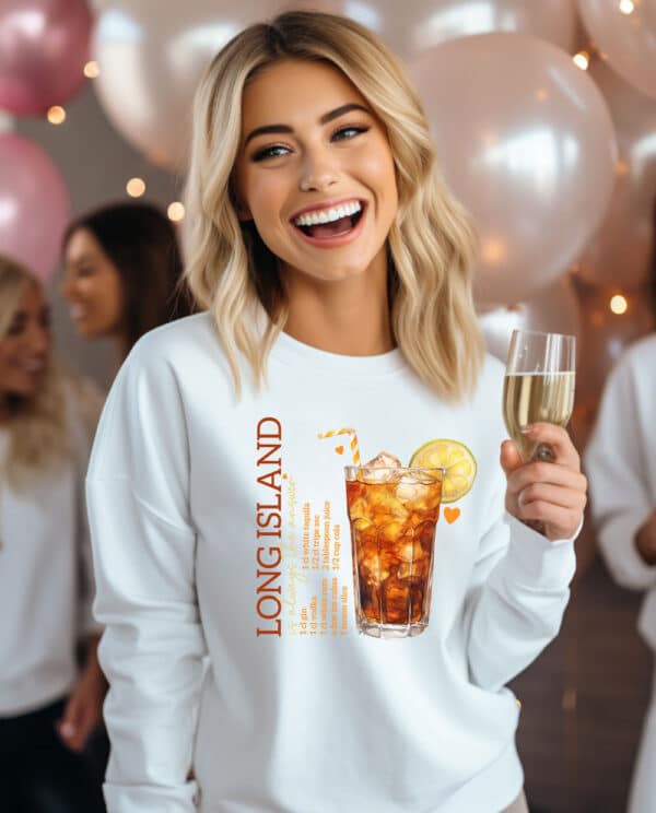 Long Island Iced Tea, Geschenk-Idee, Sie, Schwester, beste Freundin, T-Shirt, Hoodie, Sweater, JGA personalisiert, Party Outfit, Urlaub, Junggesellenabschied, Junggesellinnenabschied, Alkohol, Cocktail, Lustig, Bügelbild, Mallorca, Name, Statement, Team, Braut, Bride, Polterabend, Limoncello, Wildberry, Fasching, Gruppe Karneval, lustig, Kostüm Erwachsene, Damen Herrn, Fasnacht, Halloween
