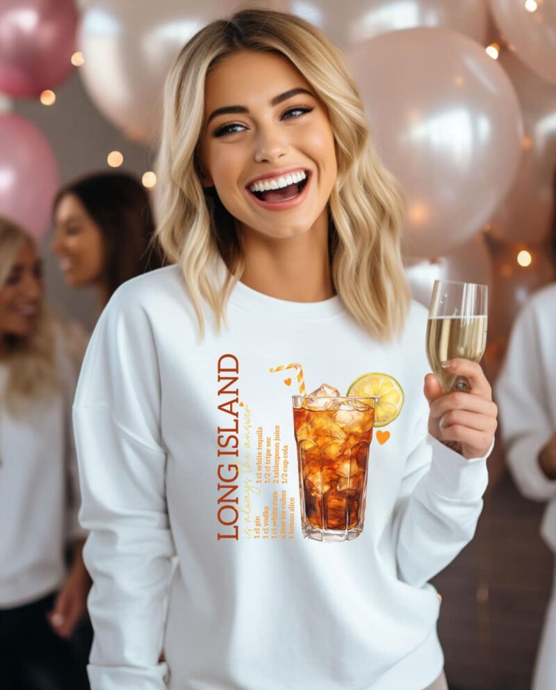 Long Island Iced Tea, Geschenk-Idee, Sie, Schwester, beste Freundin, T-Shirt, Hoodie, Sweater, JGA personalisiert, Party Outfit, Urlaub, Junggesellenabschied, Junggesellinnenabschied, Alkohol, Cocktail, Lustig, Bügelbild, Mallorca, Name, Statement, Team, Braut, Bride, Polterabend, Limoncello, Wildberry, Fasching, Gruppe Karneval, lustig, Kostüm Erwachsene, Damen Herrn, Fasnacht, Halloween