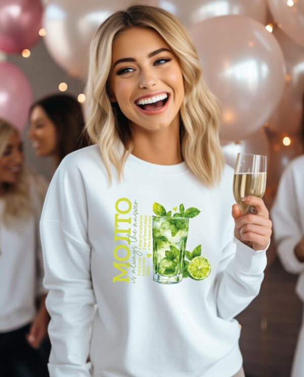 Mojito, Geschenk-Idee, Sie, Schwester, beste Freundin, T-Shirt, Hoodie, Sweater, JGA personalisiert, Party Outfit, Urlaub, Junggesellenabschied, Junggesellinnenabschied, Alkohol, Cocktail, Lustig, Bügelbild, Mallorca, Name, Statement, Team, Braut, Bride, Polterabend, Limoncello, Wildberry, Fasching, Gruppe Karneval, lustig, Kostüm Erwachsene, Damen Herrn, Fasnacht, Halloween
