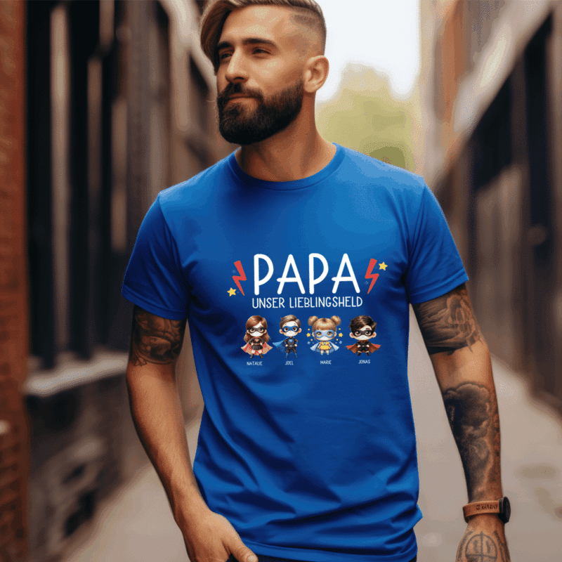 Papa Geburtstag, Papa Geschenk, Papa Geschenk personalisiert, Papa Geburtstag personalisiert, Papa T-Shirt, Papa T-Shirt mit Kindernamen, Papa T-Shirt mit Namen, Papa T-Shirt personalisiert, Papa Geburtstagsgeschenk, Papa T Shirt Geschenk, Papa T Shirt Tochter, Papa T Shirt Sohn, Papa T Shirt 4 XL, bester Papa, bald Papa, Geburt, werdende Väter