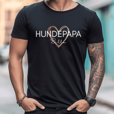 Hunde-Papa, Haustier-Besitzer, Herrli, Herrchen, Dog, Cat, Katze, Geburtstag, Papa Geschenk, Papa Geschenk personalisiert, Papa Geburtstag personalisiert, Papa T-Shirt, Papa T-Shirt mit Kindernamen, Papa T-Shirt mit Namen, Papa T-Shirt personalisiert, Papa Geburtstagsgeschenk, Papa T Shirt Geschenk, Papa T Shirt Tochter, Papa T Shirt Sohn, Papa T Shirt 4 XL, bester Papa, bald Papa, Geburt, werdende Väter
